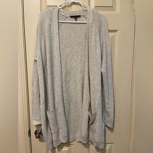 Cyrus Light Gray Open Front Cardigan